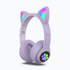 STN-28 Işıklı Bluetooth Kedi Kulaklığı, Kablosuz Kulak Üstü Oyuncu Kulaklığı