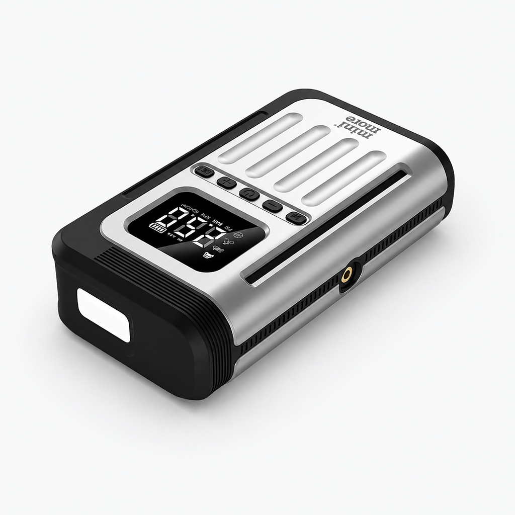 Mini More 12000mAh Jump Starter Akü Takviye Cihazı, 150 PSI Hava Kompresörlü Powerbank
