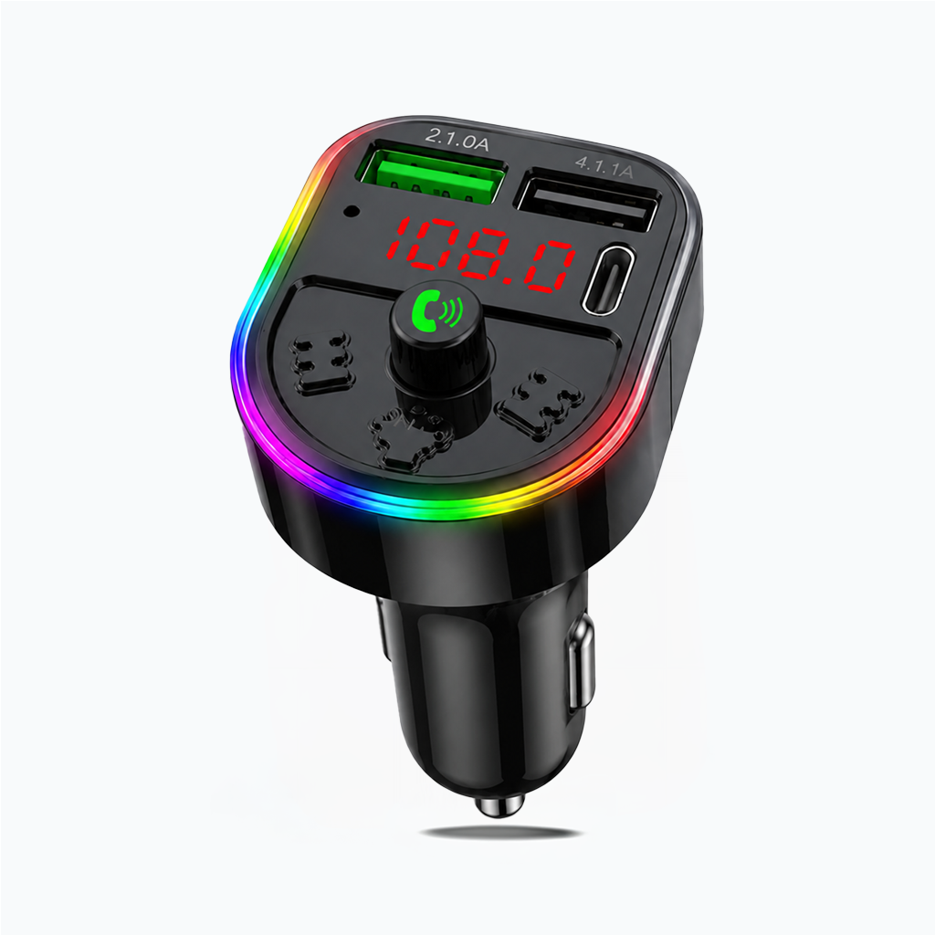 PL-C16 Bluetooth Araç Kiti ve FM Transmitter, PD Type-C Hızlı Şarjlı MP3 Çalar