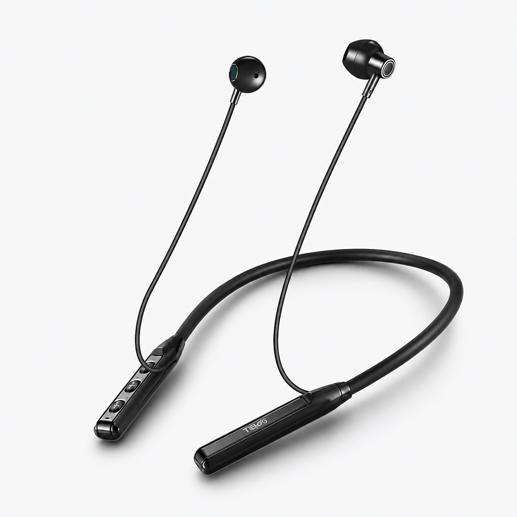 S22 Boyundan Askılı Spor Bluetooth 5.2 Kulaklık, Kablosuz Kulak İçi Koşu Kulaklığı - Siyah
