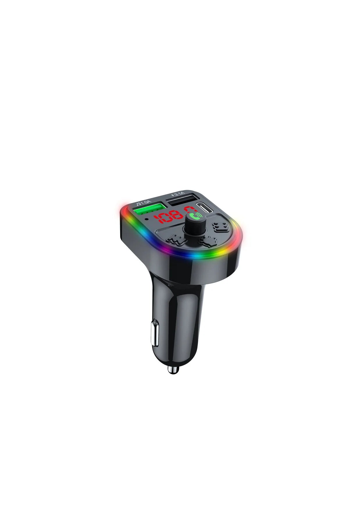 PL-C16 Bluetooth Araç Kiti Araç Fm Transmitter Şarj USB Type-C MP3 PD Çakmaklık Girişli Ürün ikincil görseli