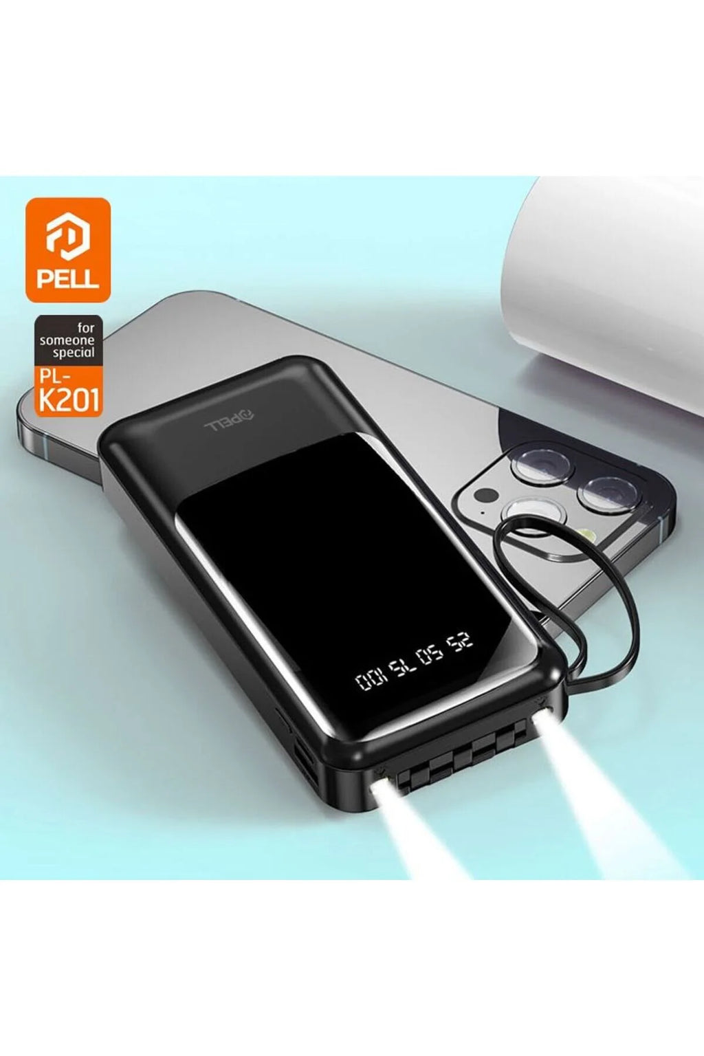 PL-K201 20.000 mAh. Göstergeli Lightning-Micro-Type-C ve Tablet girişli Powerbank