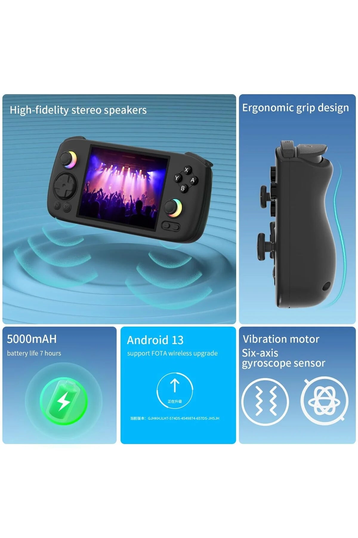 RG 406H Retro El Oyun ı Konsolu 4 Inç HD Ekran Bluetooth WIFI 8G + 128G Android 13 512G PSP PS2 /MOR / BEYAZ /MOR /GRİ