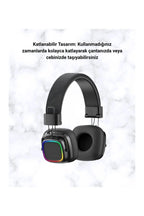 Bluetooth 5.3 Rainbow Işıklı Kulak Üstü Kablosuz Kulaklık