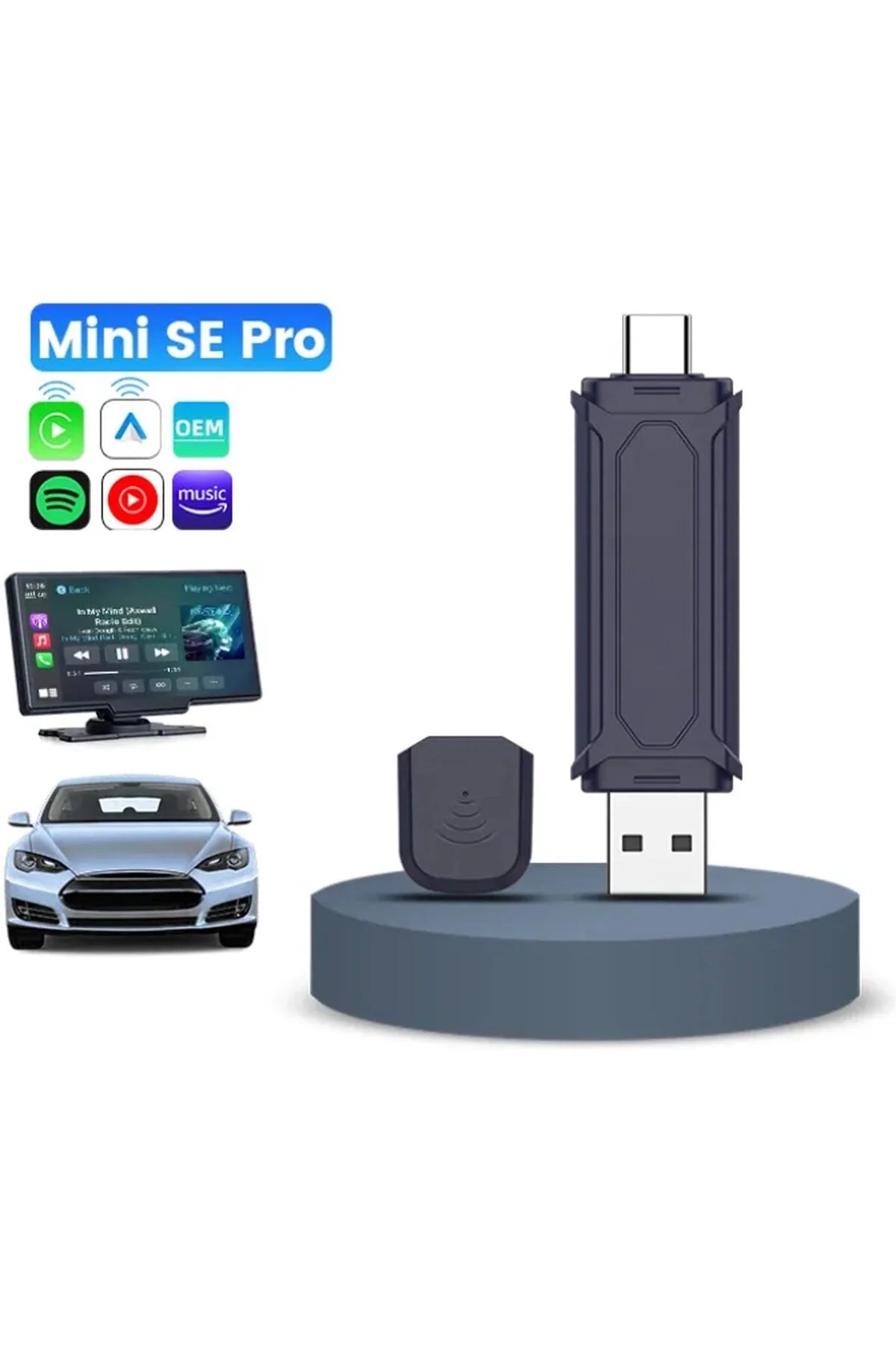 Carlinkit Mini 5 Pro Bluetooth & Wi-Fi Kablosuz CarPlay Çevirici Ürün ana görseli