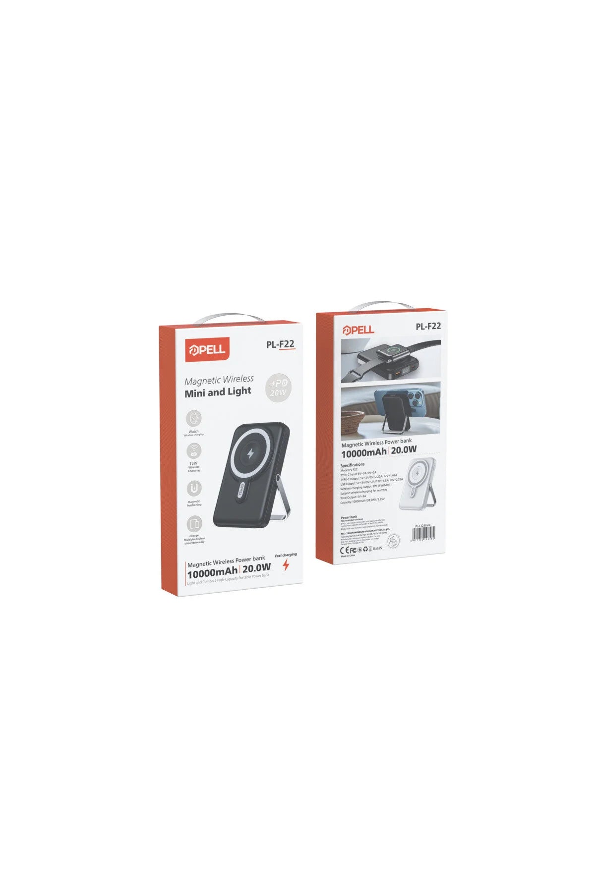PL-F22 MANYETİK WİRELESS PD 20W POWERBANK BEYAZ Ürün ikincil görseli