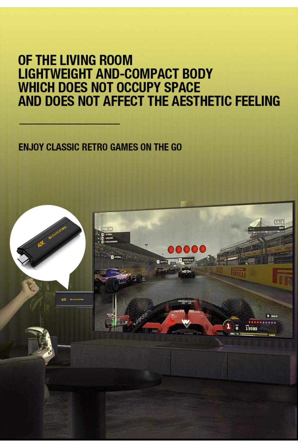 Q8 Max 4K Ultra HD Retro Oyun Konsolu - 40+ Emülatör 48.000+ Oyunlu Game Stick