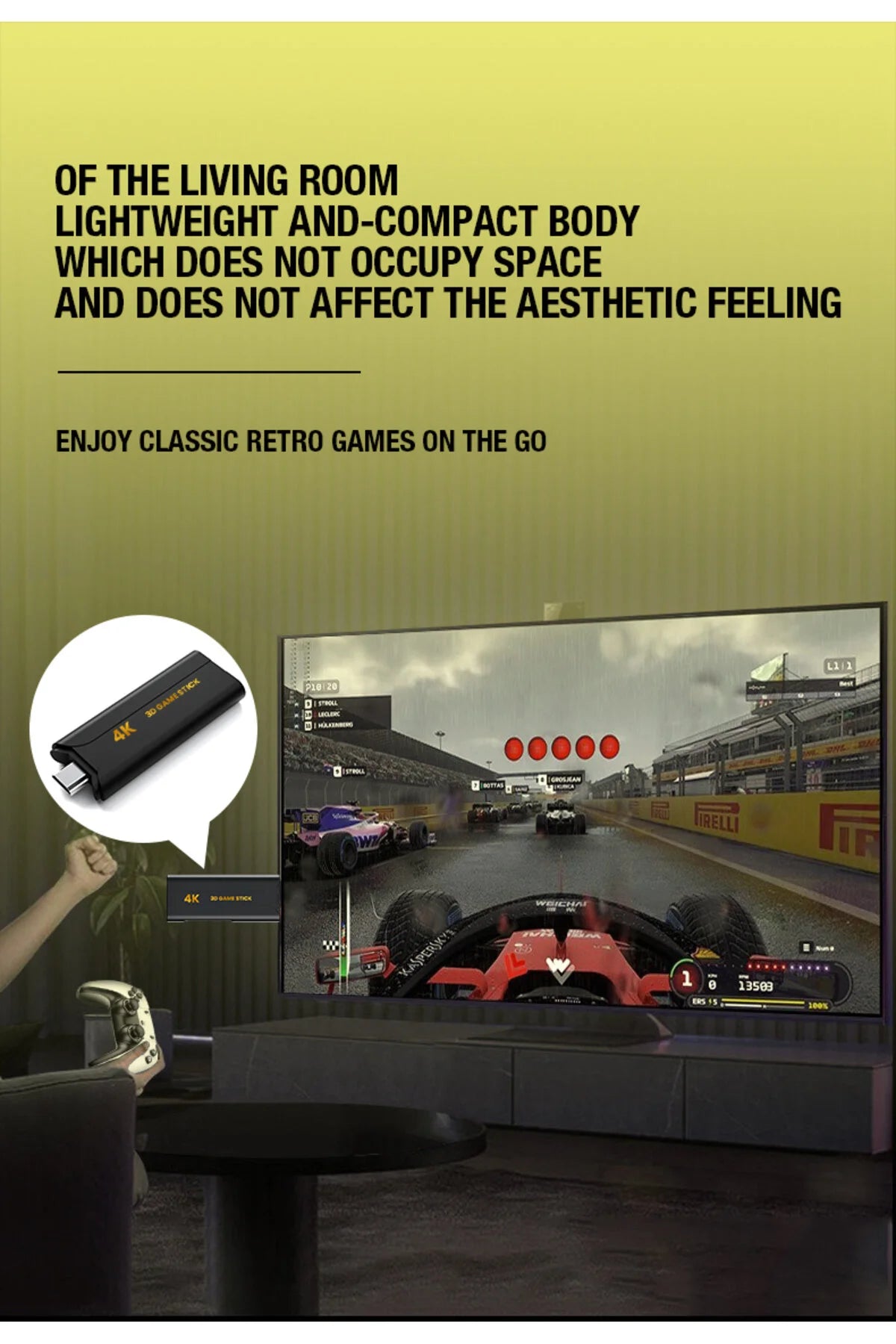 Q8 Max 4K Ultra HD Retro Oyun Konsolu - 40+ Emülatör 48.000+ Oyunlu Game Stick