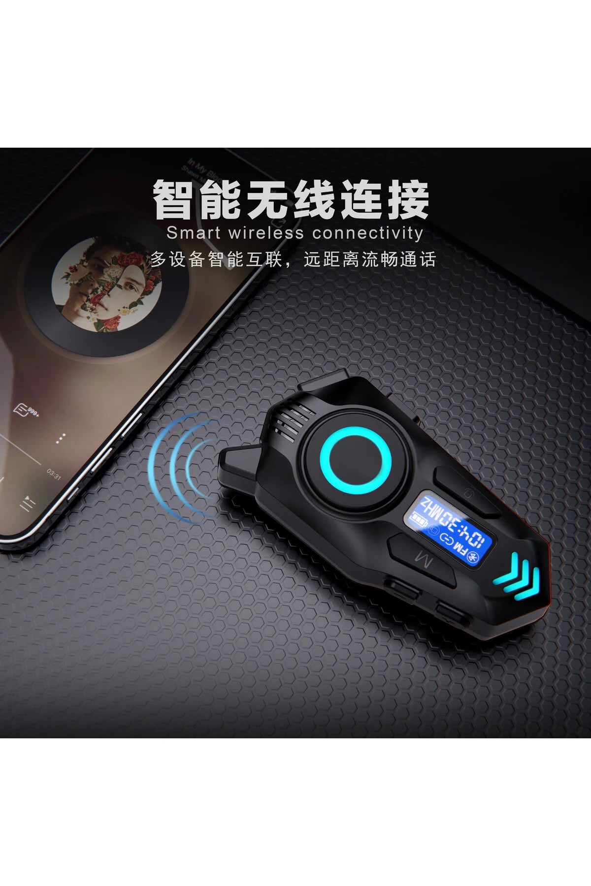 K09 Intercom Bluetooth Motosiklet Kask Kulaklığı – Çift Yönlü Intercom ve Müzik Desteği