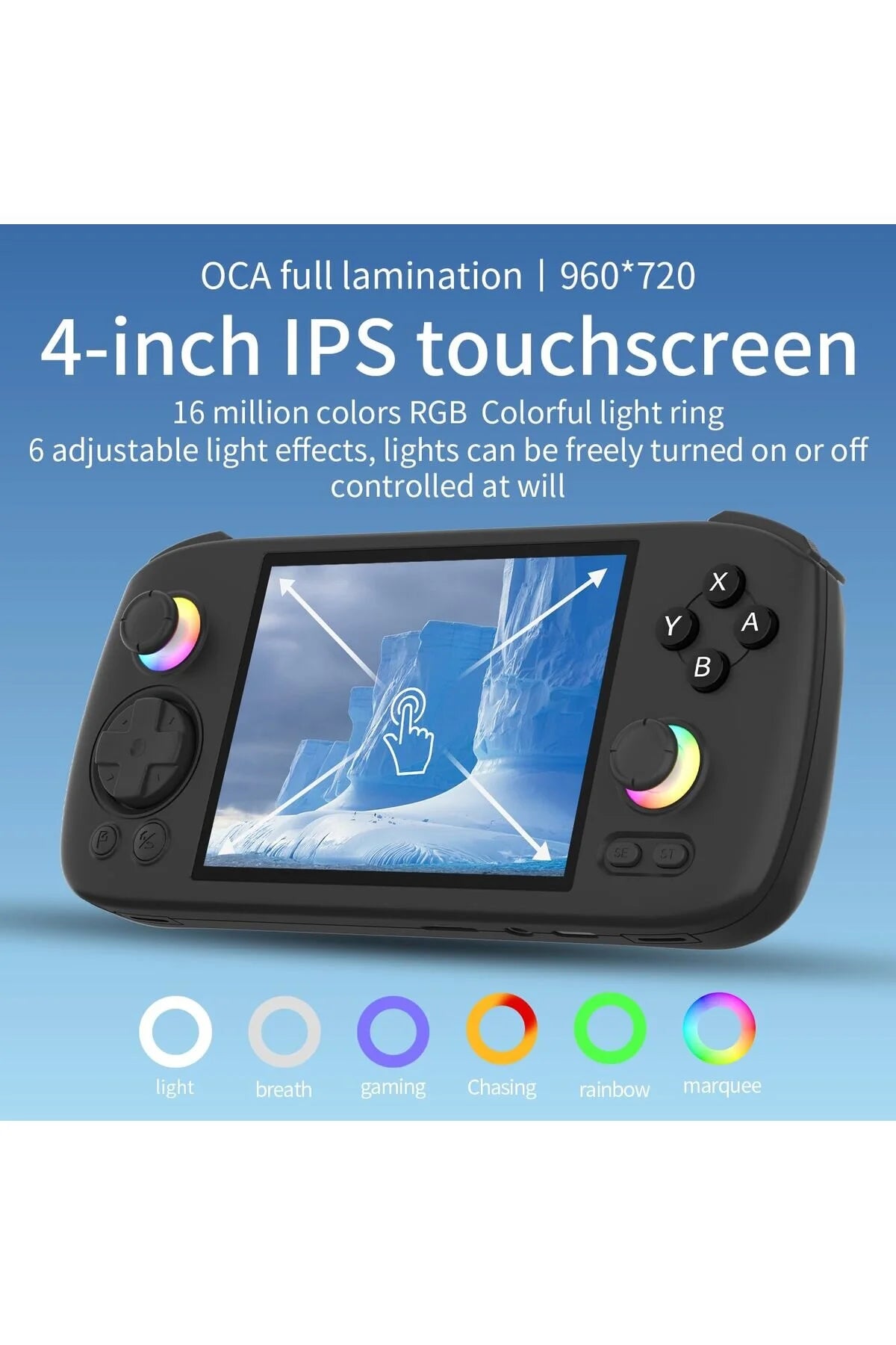 RG 406H Retro El Oyun ı Konsolu 4 Inç HD Ekran Bluetooth WIFI 8G + 128G Android 13 512G PSP PS2 /MOR / BEYAZ /MOR /GRİ