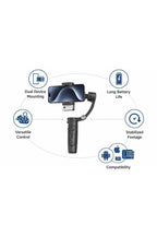 M3 Alpro 3 Eksenli Akıllı AI Takip Özellikli Gimbal Telefon SİYAH BEYAZ