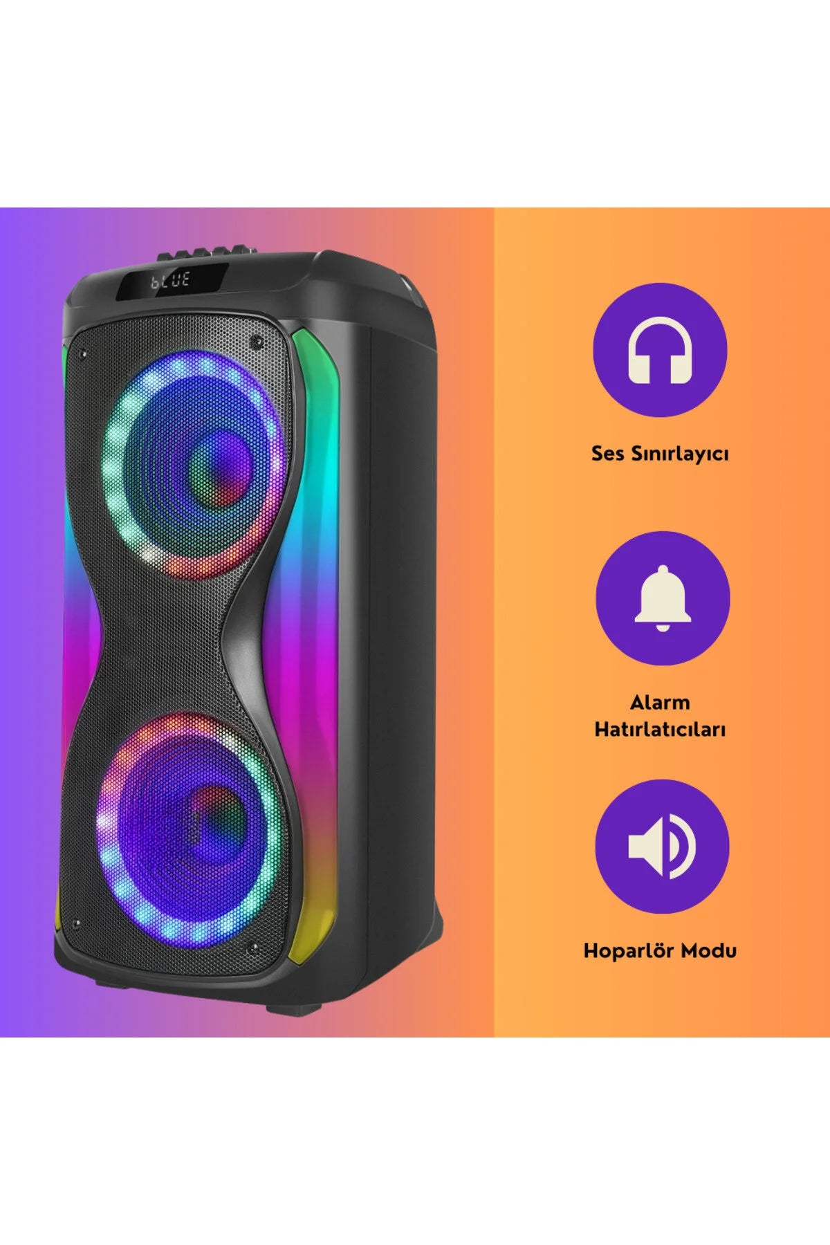 Şarj Edilebilir Taşınabilir Bluetooth Hoparlör 120W Ürün ikincil görseli