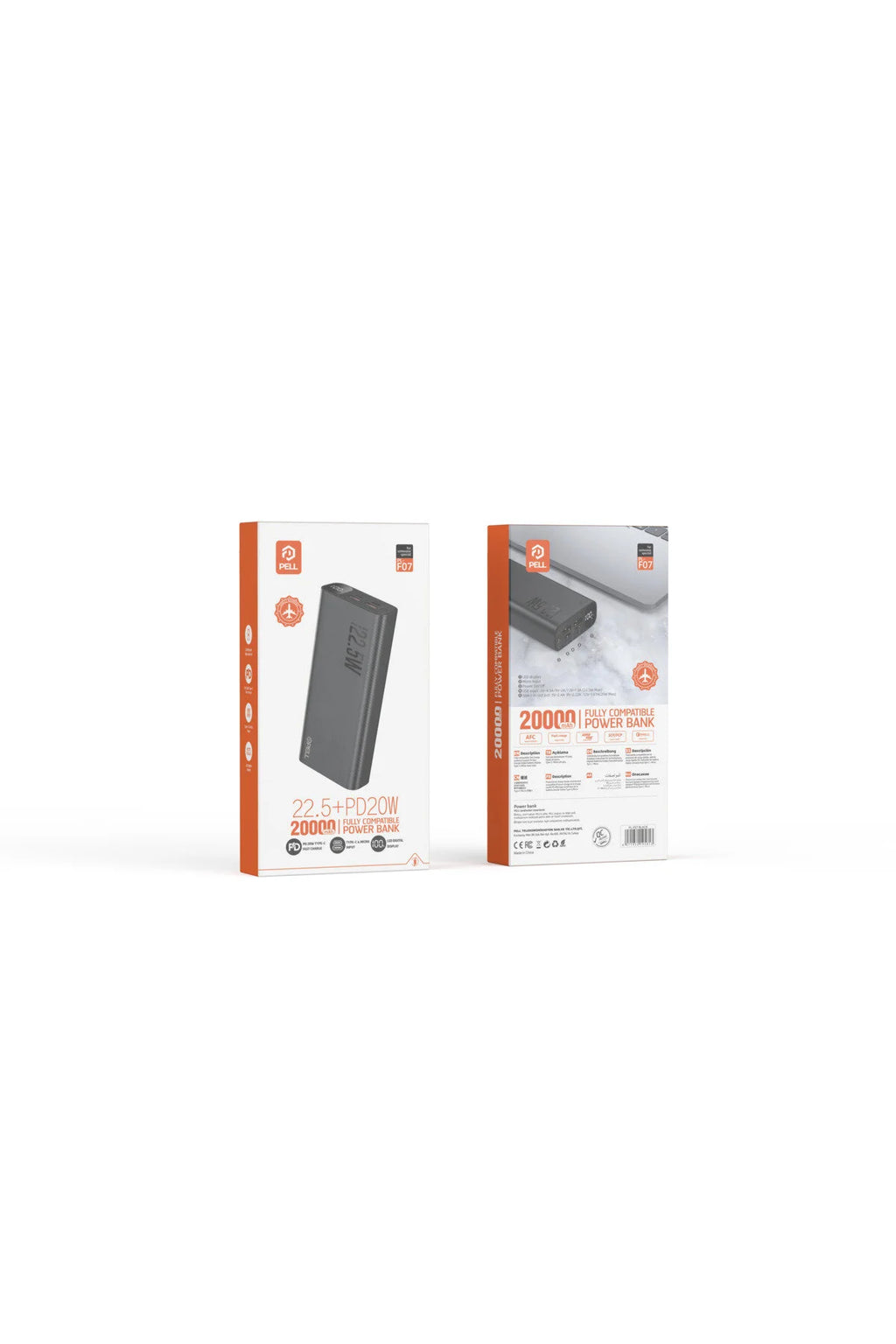 F07 20.000 mah 22.5 W PD 20W TURBO HIZLI POWERBANK