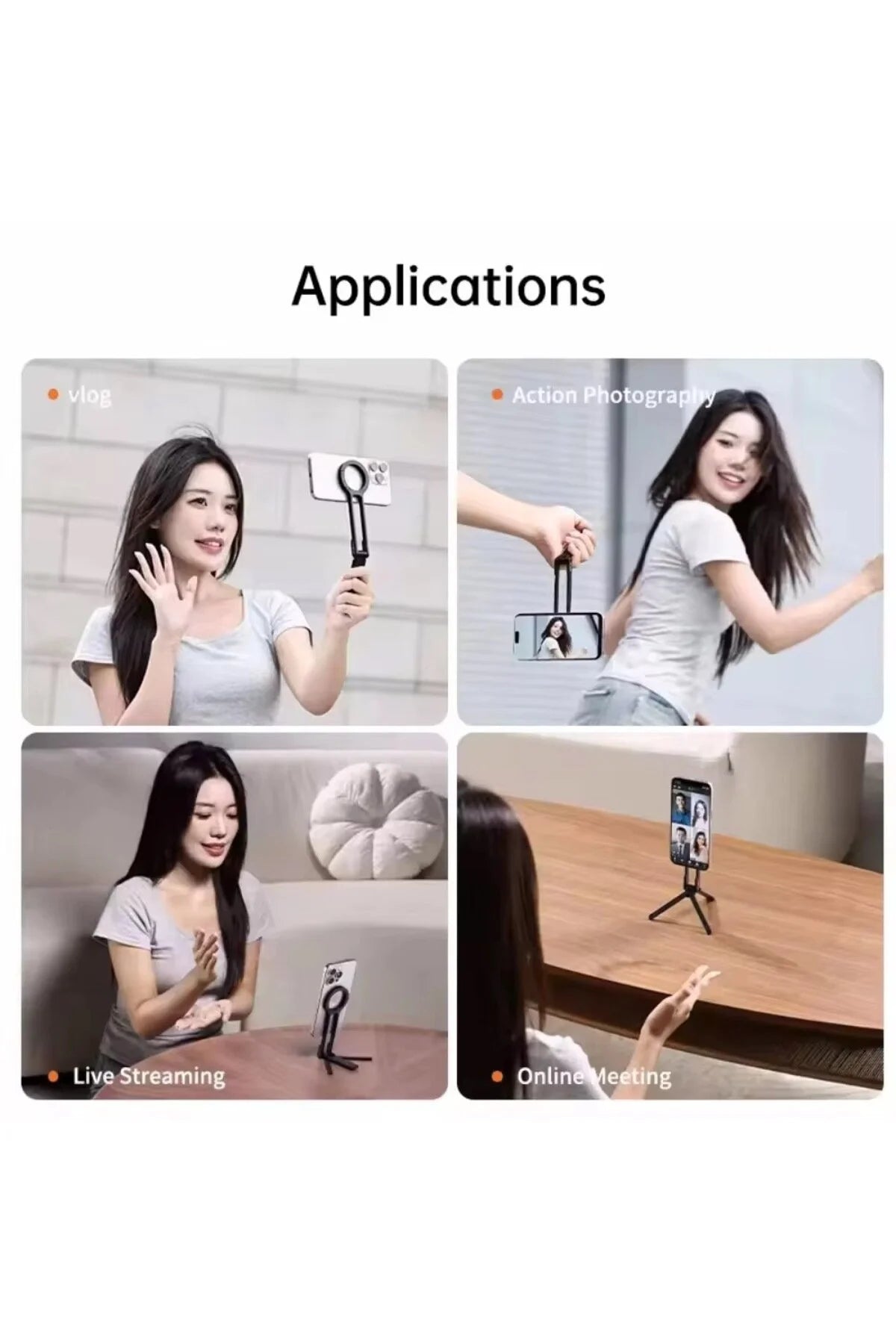 Katlanabilir Taşınabilir Manyetik Telefon Tripodu