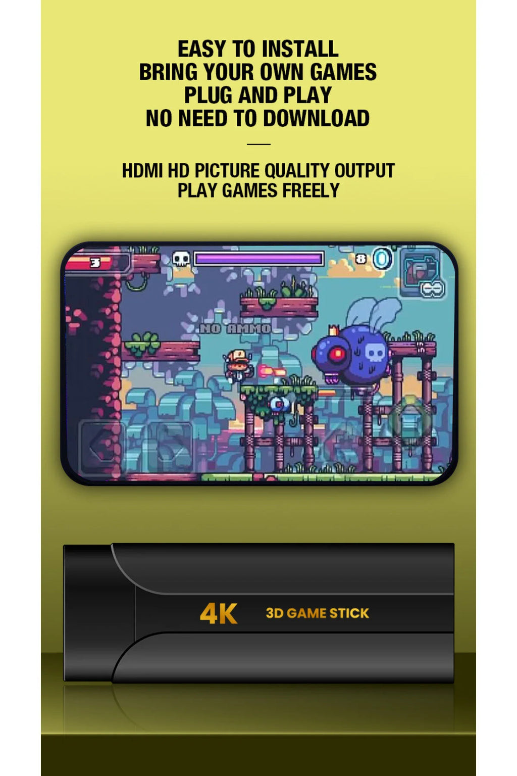 Q8 Max 4K Ultra HD Retro Oyun Konsolu - 40+ Emülatör 48.000+ Oyunlu Game Stick