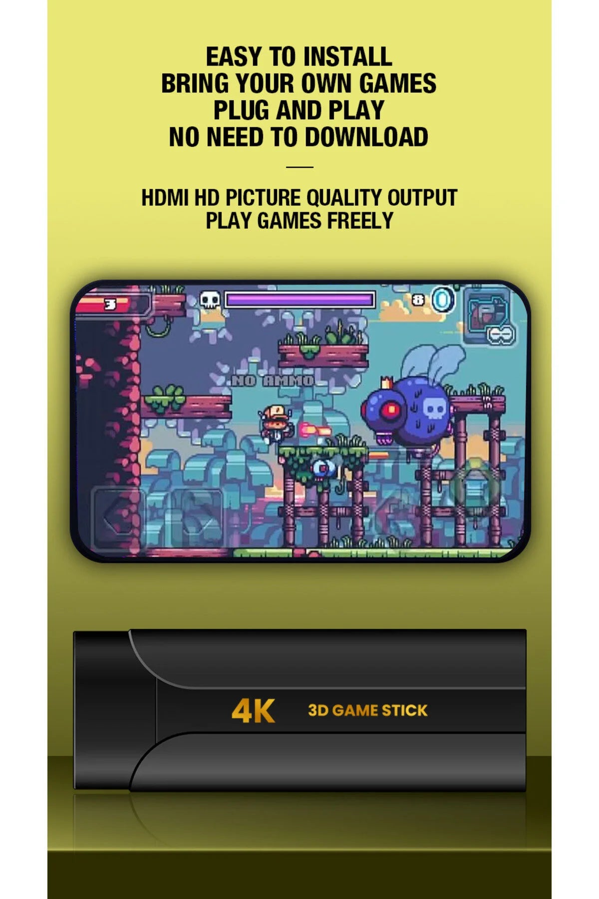 Q8 Max 4K Ultra HD Retro Oyun Konsolu - 40+ Emülatör 48.000+ Oyunlu Game Stick