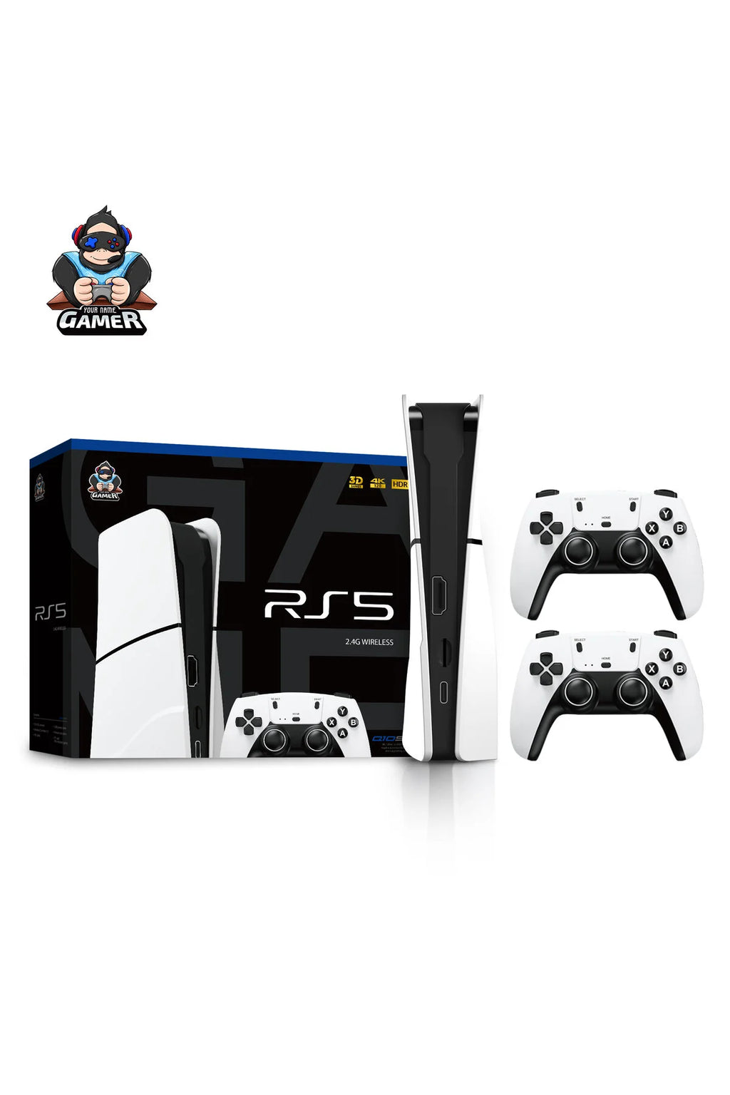 RS5 4K Ultra HD HDR 2.4G Wireless Oyun Konsolu - Beyaz - Play Like Never Before Özel Seri