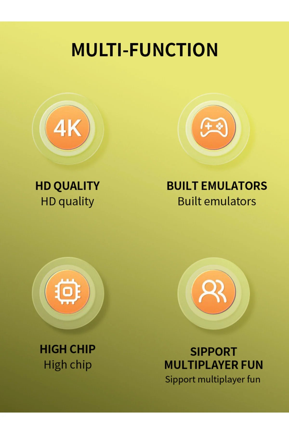 Q8 Max 4K Ultra HD Retro Oyun Konsolu - 40+ Emülatör 48.000+ Oyunlu Game Stick