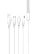 PL-X01 3 GİRİŞLİ TYPE-C MİKRO LİNGTNİNG HIZLI ŞARJ VE DATA KABLOSU