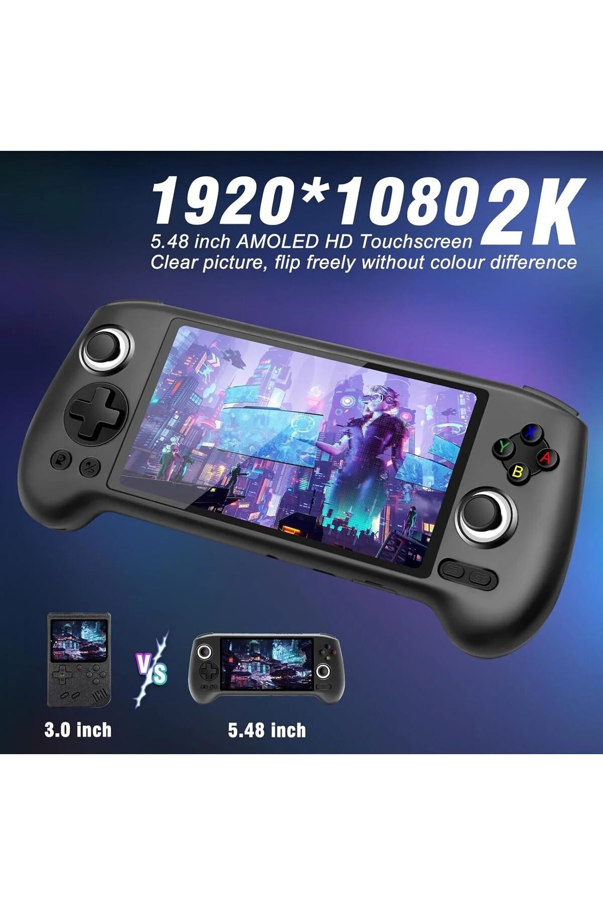RG556 Retro El Oyun Konsolu, 5. 4 8 inç IPS Screen Android 13 Dokunmatik Ekran Destekli , 1080p