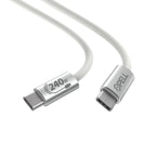 X-28 240W PD Type-C to Type-C Ultra Hızlı Örgülü Şarj Kablosu 1m