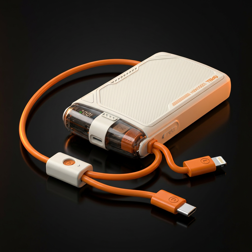 PL-F01 10000 mAh Powerbank 22.5W, Kablosuz Dijital Ekranlı Hızlı Taşınabilir Şarj Cihazı