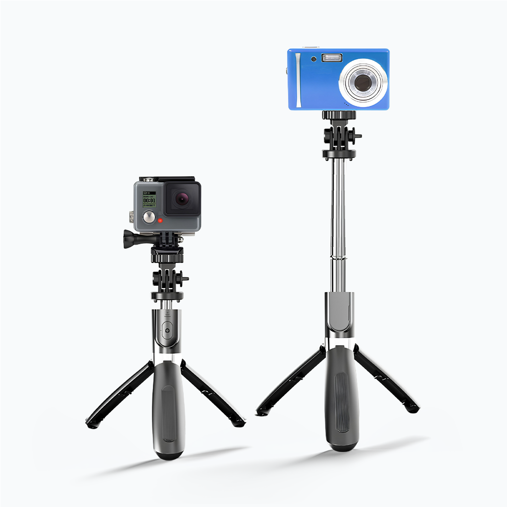 L02 Bluetooth Kumandalı Tripod Selfie Çubuğu 100cm, 4 In 1 Kablosuz Monopod