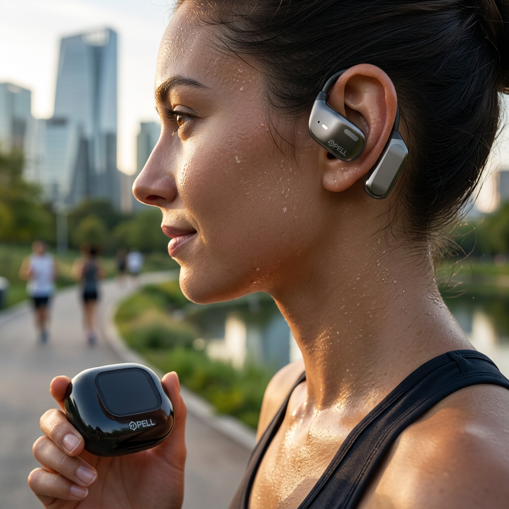 EAR-16 150 Dil Gerçek Zamanlı Yapay Zeka Çeviri Kulaklığı, LCD Dokunmatik Ekranlı Bluetooth 5.4 ANC Kulaklık