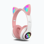 STN-28 Işıklı Bluetooth Kedi Kulaklığı, Kablosuz Kulak Üstü Oyuncu Kulaklığı