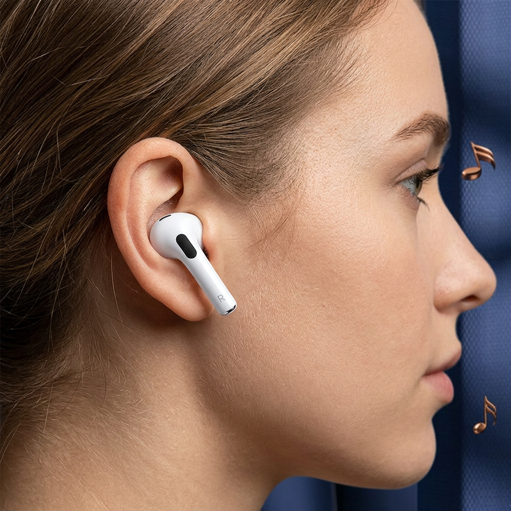 T3RD TWS Kablosuz Kulak İçi Bluetooth 5.3 Kulaklık, Aktif Gürültü Engelleyici ANC - Beyaz