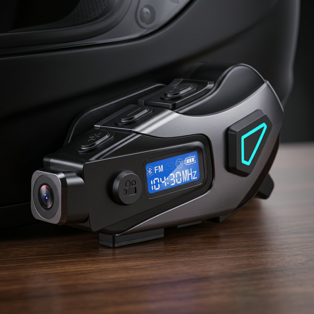 K10 DVR Kameralı İntercom Bluetooth Kulaklık Kayıt + FM