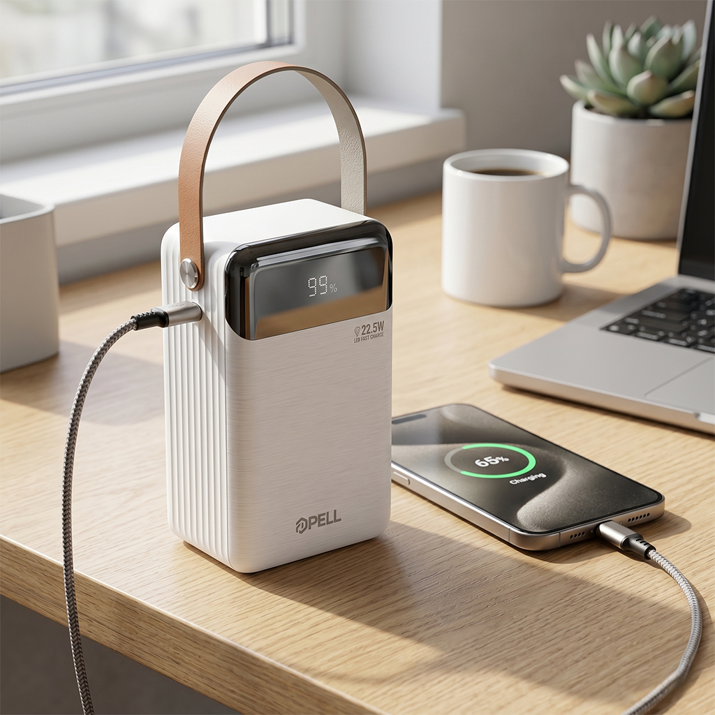 PL-F24 80.000 mAh Powerbank 22.5W Turbo Şarj, LED Işıklı Hızlı Taşınabilir Şarj Cihazı