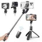 L02 Bluetooth Kumandalı Tripod Selfie Çubuğu 100cm, 4 In 1 Kablosuz Monopod