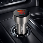 PL-C13 48W Turbo Araç İçi Şarj Cihazı, PD & QC 3.0 Çift Portlu Metal Hızlı Şarj Adaptörü