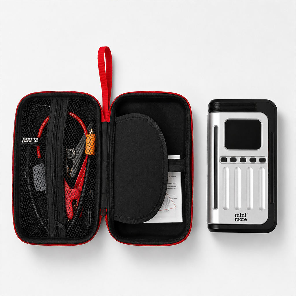 Mini More 12000mAh Jump Starter Akü Takviye Cihazı, 150 PSI Hava Kompresörlü Powerbank