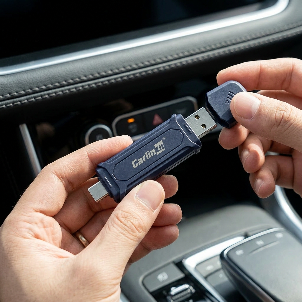 Carlinkit Mini 5 Pro Kablosuz CarPlay Çevirici Adaptör, Bluetooth & Wi-Fi Akıllı Araç Multimedya Dönüştürücü