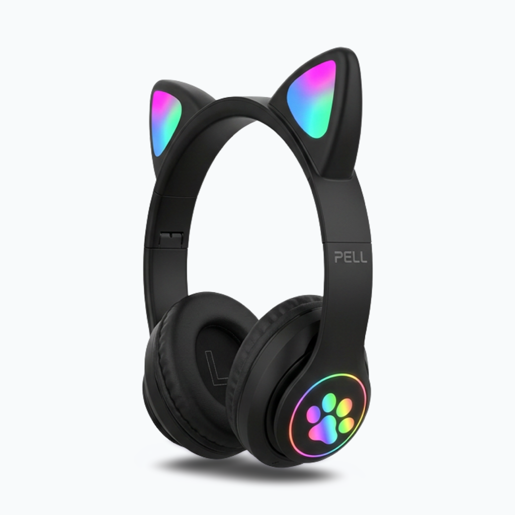 STN-28 Işıklı Bluetooth Kedi Kulaklığı, Kablosuz Kulak Üstü Oyuncu Kulaklığı