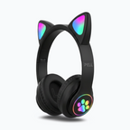 STN-28 Işıklı Bluetooth Kedi Kulaklığı, Kablosuz Kulak Üstü Oyuncu Kulaklığı