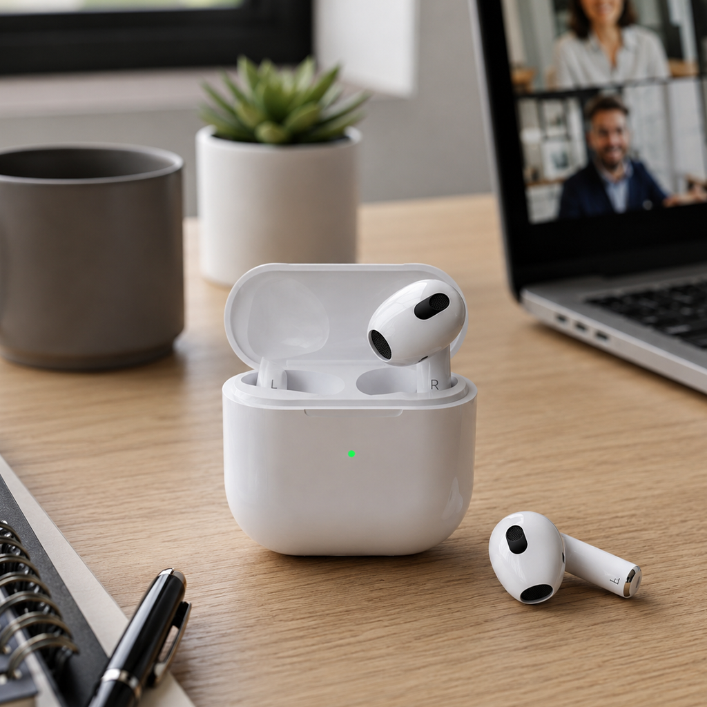 T3RD TWS Kablosuz Kulak İçi Bluetooth 5.3 Kulaklık, Aktif Gürültü Engelleyici ANC - Beyaz
