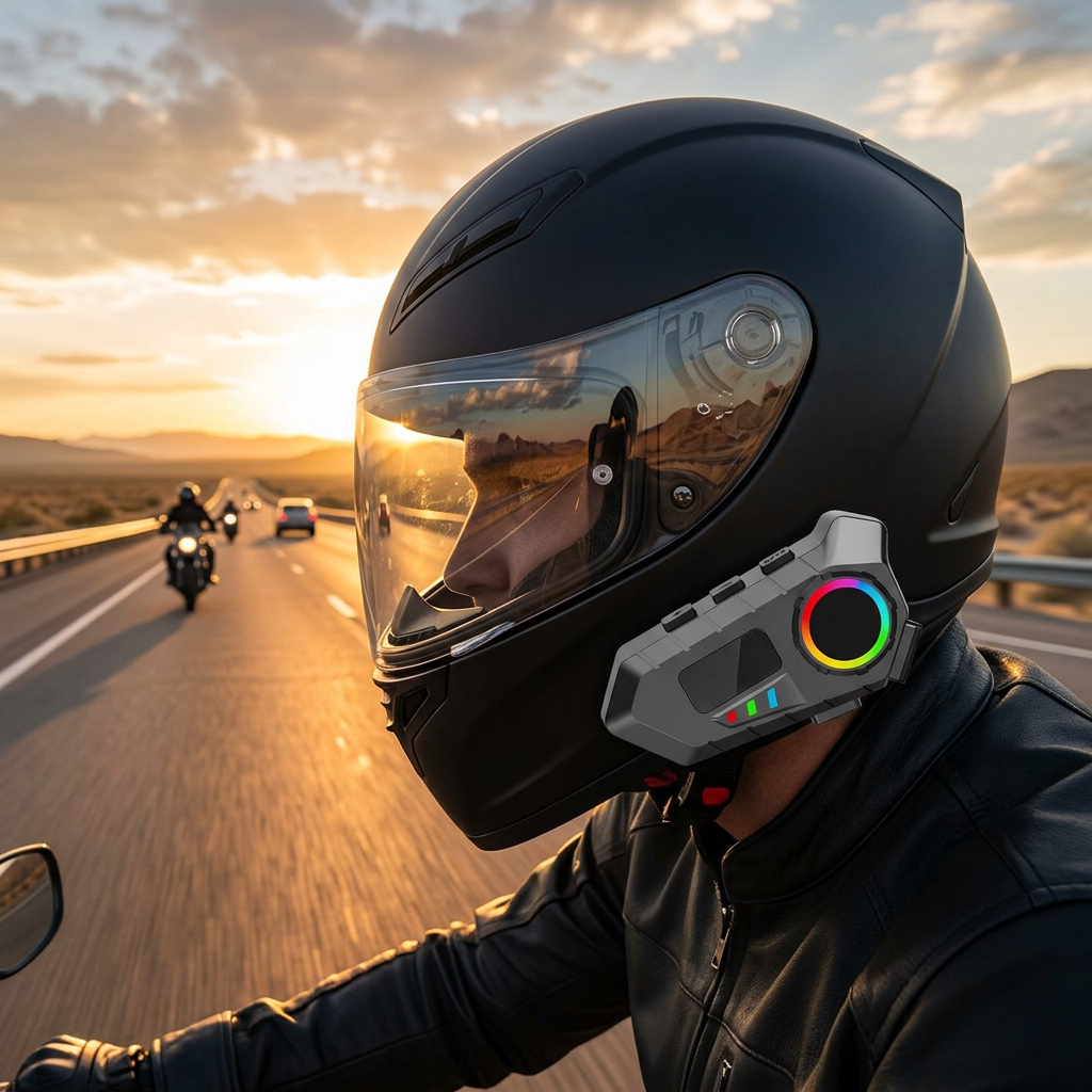 Y30 Kask Kulaklık Bluetooth Motosiklet Kulaklık Rgb Radyolu Intercom