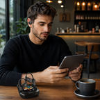 EAR-16 150 Dil Gerçek Zamanlı Yapay Zeka Çeviri Kulaklığı, LCD Dokunmatik Ekranlı Bluetooth 5.4 ANC Kulaklık