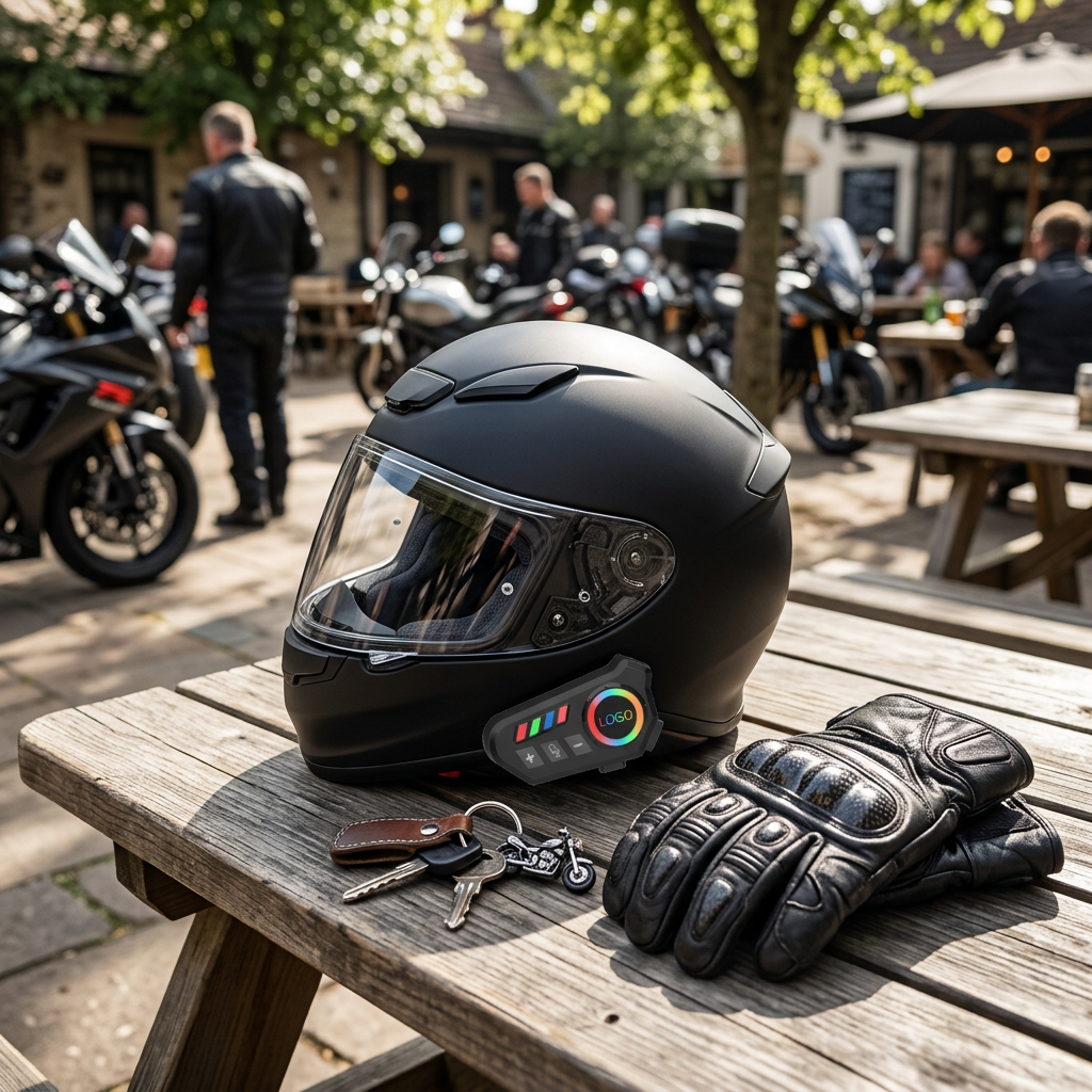 K06 Motosiklet Kask Kulaklık Bluetooth 5.4, Kablosuz Motor Kulaklık