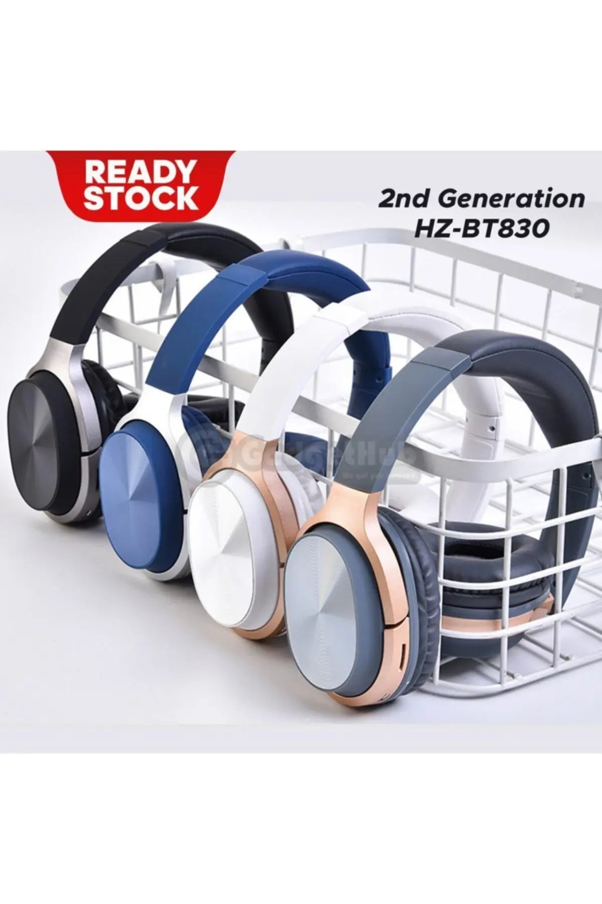 Hz830 Bt Süper Kalite Kablosuz Bluetooth Kulaklık 5.0 Gürültü Azaltıcı Kulaküstü Kulaklık Gri-gold