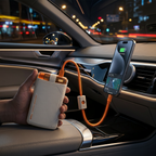 PL-F01 10000 mAh Powerbank 22.5W, Kablosuz Dijital Ekranlı Hızlı Taşınabilir Şarj Cihazı