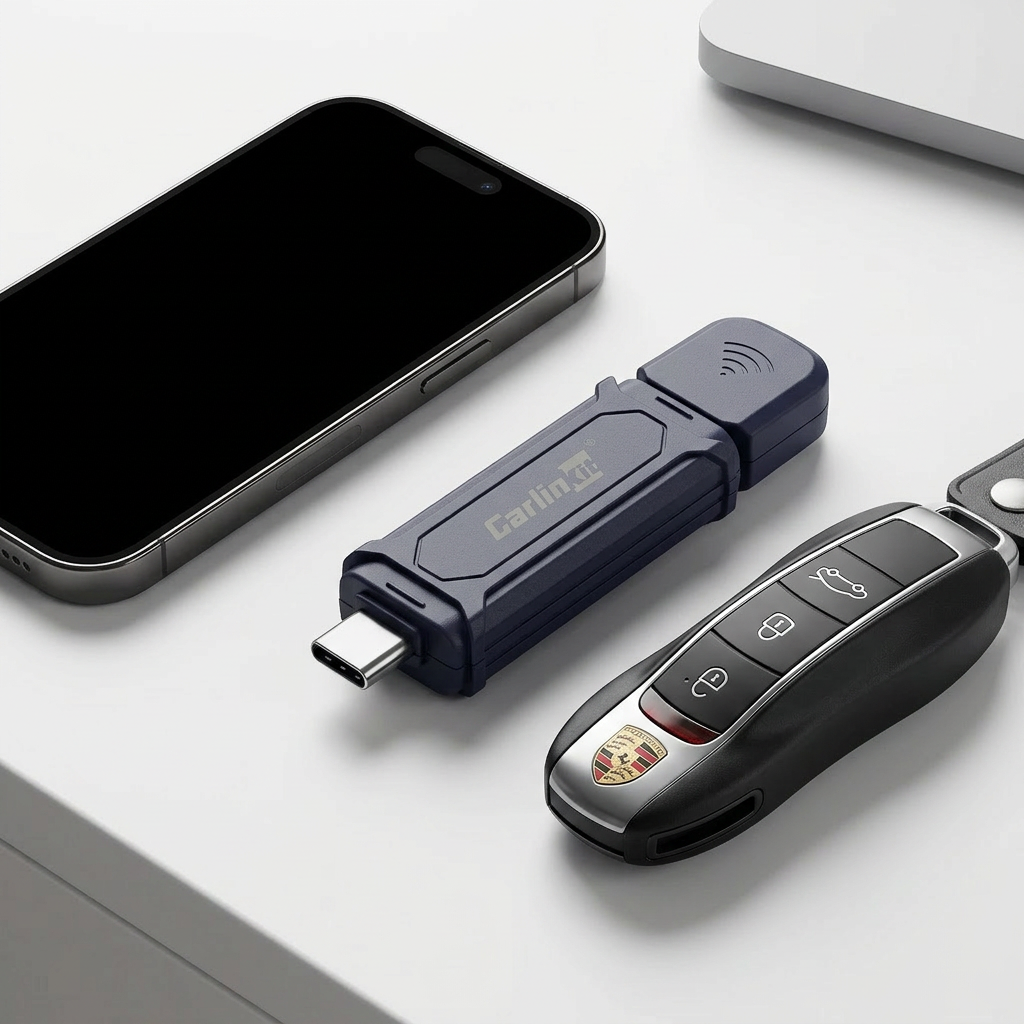 Carlinkit Mini 5 Pro Kablosuz CarPlay Çevirici Adaptör, Bluetooth & Wi-Fi Akıllı Araç Multimedya Dönüştürücü