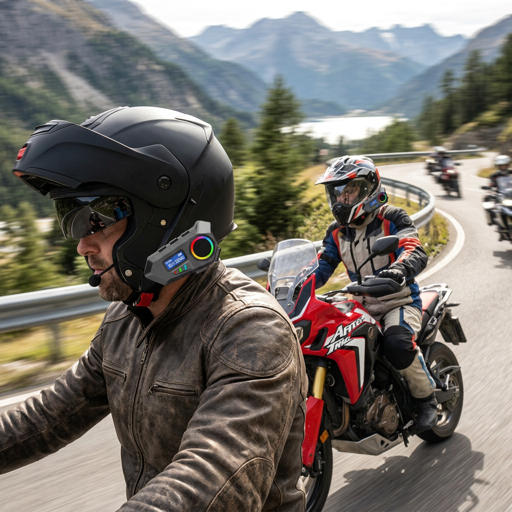 Y30 Kask Kulaklık Bluetooth Motosiklet Kulaklık Rgb Radyolu Intercom