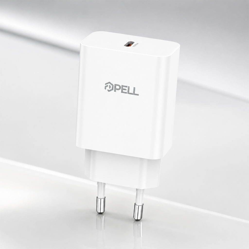 20W PD+QC Çift Portlu Turbo Hızlı Şarj Başlığı, Type-C ve USB Girişli Seyahat Adaptörü