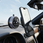 G188S Mekanik Vakumlu Manyetik Araç İçi Telefon Tutucu, 360° Dönebilen Alüminyum Tutacak