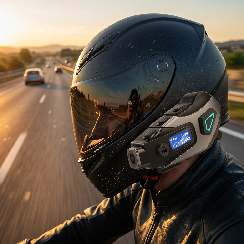 K10 DVR Kameralı İntercom Bluetooth Kulaklık Kayıt + FM