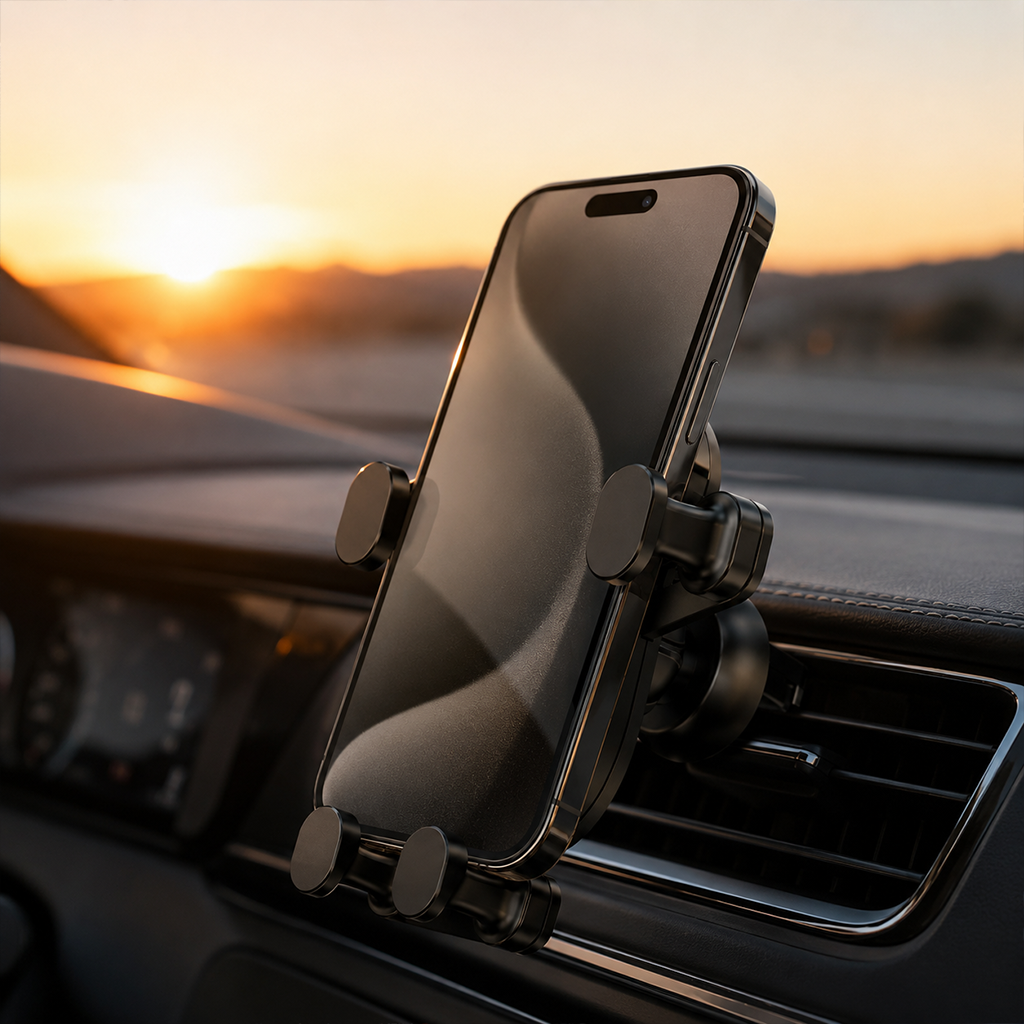 PL-H01 Havalandırma Izgarası Araç İçi Telefon Tutucu, 360° Dönebilen Mekanik Sürüş Tutacağı